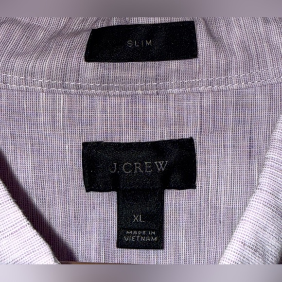 Like New Men’s J.Crew Baird McNutt Irish Linen Slim Fit Button-Down Shirt XL - Picture 5 of 10